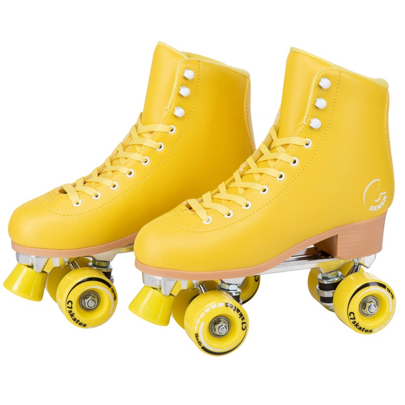 C SEVEN C7skates Cute Roller Skates for Girls and Adults (Lemonpop, Women's 9 / Men's 8) - Image 1